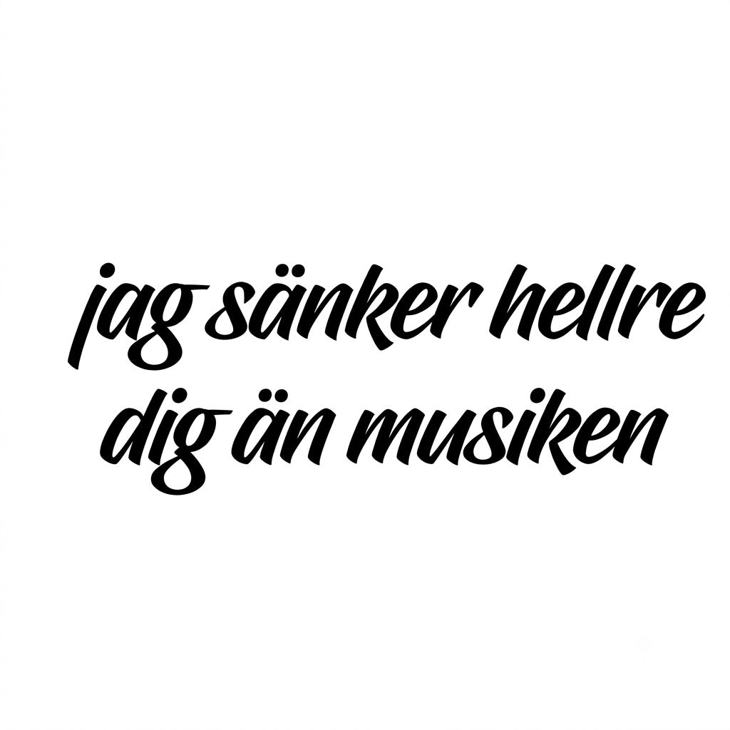 Sänker hellre dig än musiken - Dekal