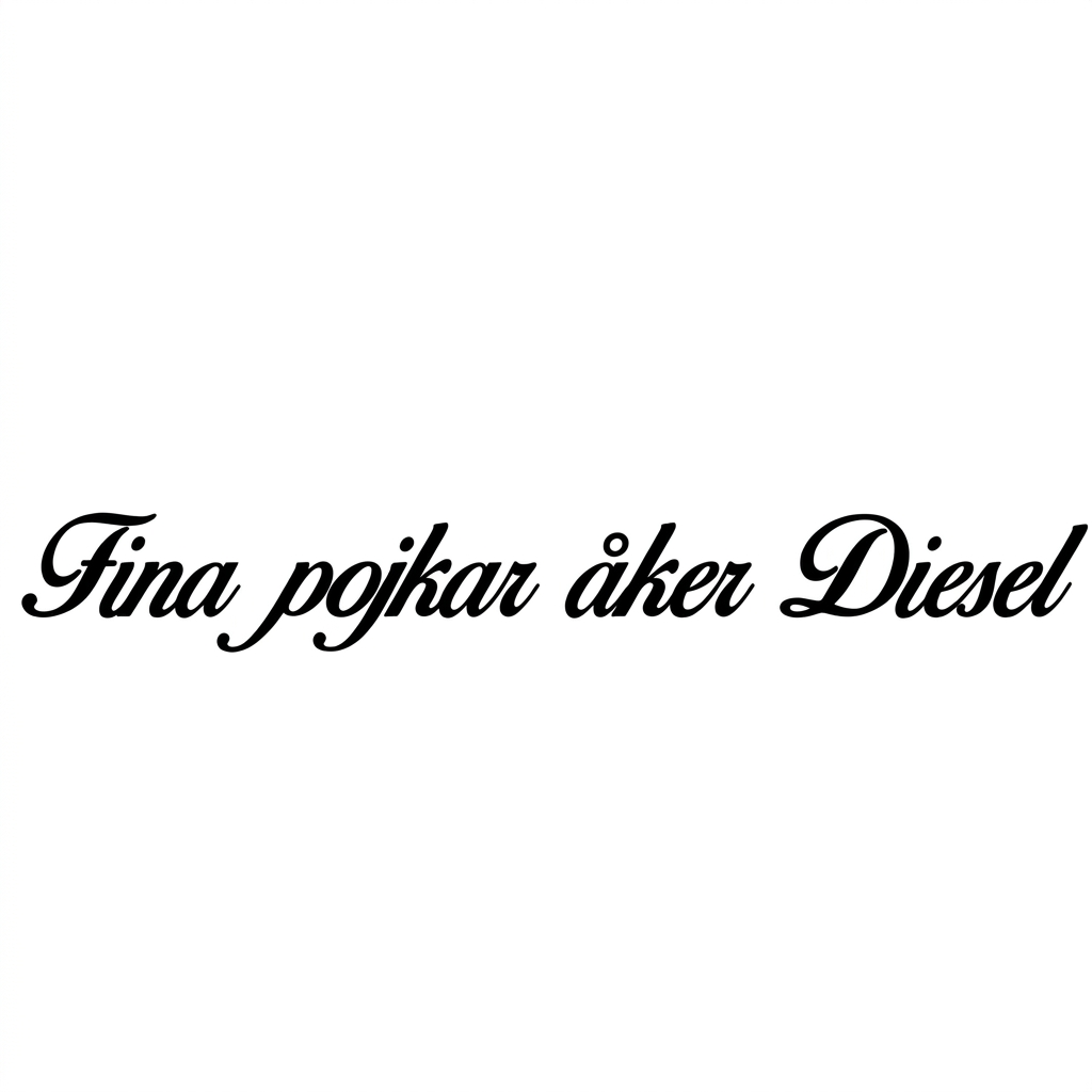 Dekal "fina pojkar åker diesel"