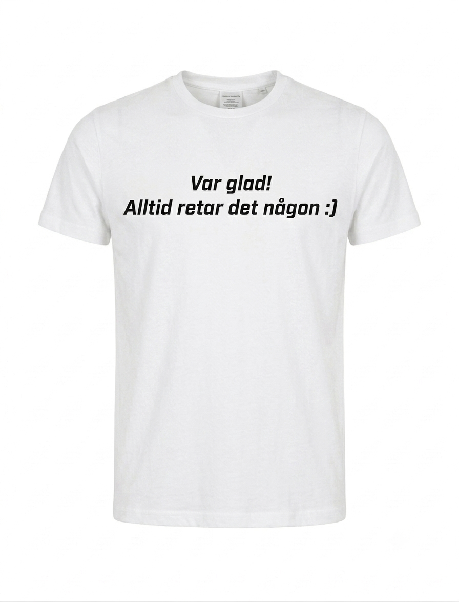Var glad! Alltid retar det någon :) T-shirt