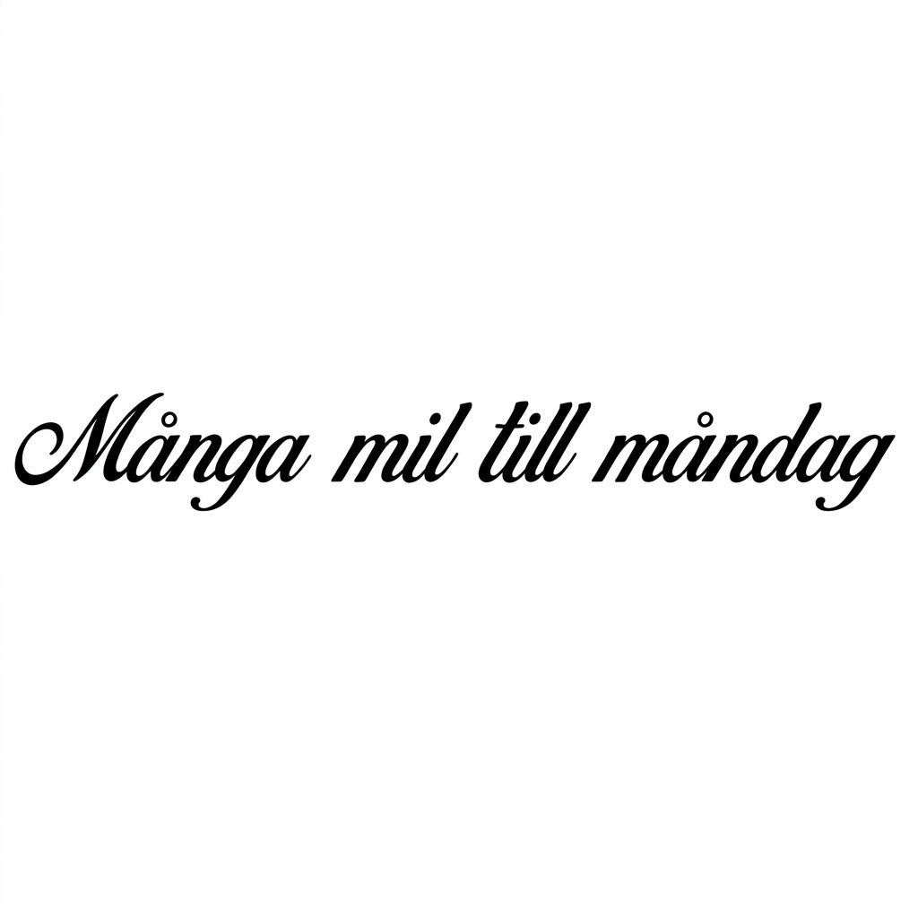 Många mil till måndag - Dekal